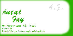 antal fay business card